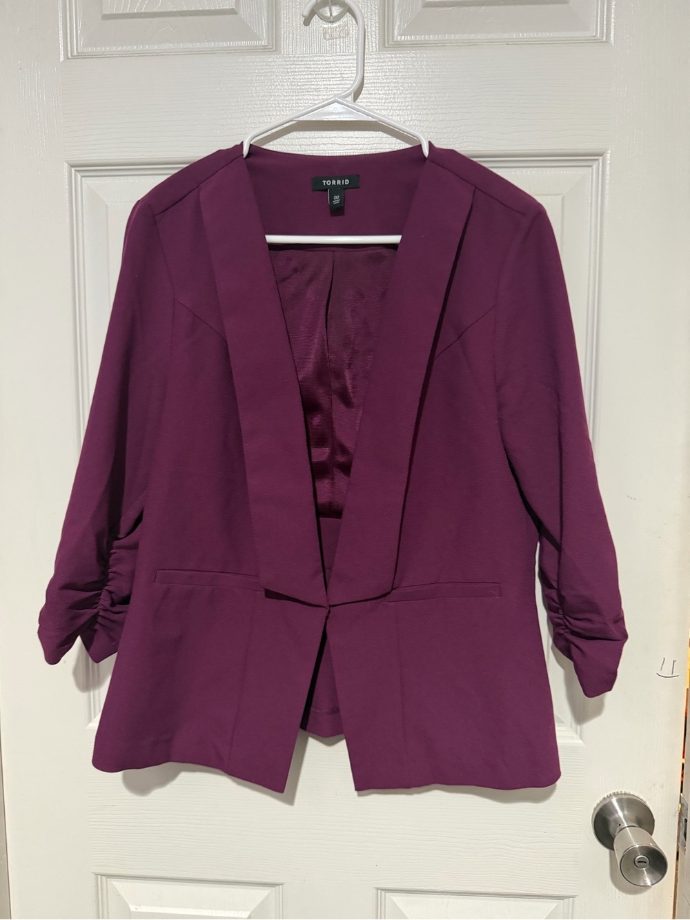 Torrid Plum Shawl Collar Blazer size 00